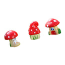 3x Mini Dollhouse Bonsai Craft Garden Resin Landscape DIY Mushroom Decor