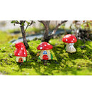 3x Mini Dollhouse Bonsai Craft Garden Resin Landscape DIY Mushroom Decor