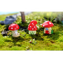 3x Mini Dollhouse Bonsai Craft Garden Resin Landscape DIY Mushroom Decor