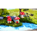 3x Mini Dollhouse Bonsai Craft Garden Resin Landscape DIY Mushroom Decor