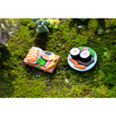 4 Pieces Micro Landscape Decorations Mini Resin Animal Garden DIY Sushi