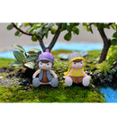 4 Pieces Micro Landscape Decorations Mini Resin Animal Garden DIY Boy & Girl