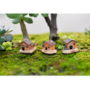 3pcs Mini Resin House Micro Landscape Garden DIY Ornaments Decoration