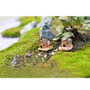 3pcs Mini Resin House Micro Landscape Garden DIY Ornaments Decoration