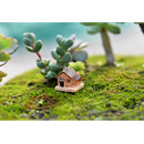 3pcs Mini Resin House Micro Landscape Garden DIY Ornaments Decoration