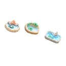Pack of 3 Cute Mini Resin Pool Statue Garden DIY Micro Landscape Decoration