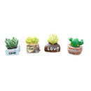 4 pcs Cute Mini Resin LOVE Statue Miniature Fairy Garden Micro Landscape