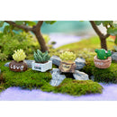 4 pcs Cute Mini Resin LOVE Statue Miniature Fairy Garden Micro Landscape