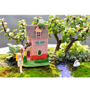 1 pcs Mini Resin Villa Statue DIY Moss Micro Landscape Decoration Garden