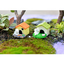 Durable Micro Landscape Miniature Dollhouse Animal Rabbit Home Statue Bonsai Figurine Garden Decor Ornaments