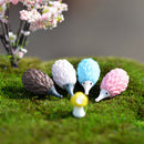 4 Piece Micro Landscape Mini Resin Bonsai DIY Garden Decor Colorful Hedgehog