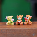 6 Piece Micro Landscape Mini Resin Bonsai Fairy DIY Garden Decor Teddy Bear
