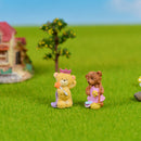 6 Piece Micro Landscape Mini Resin Bonsai Fairy DIY Garden Decor Teddy Bear