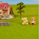 6 Piece Micro Landscape Mini Resin Bonsai Fairy DIY Garden Decor Teddy Bear