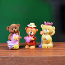6 Piece Micro Landscape Mini Resin Bonsai Fairy DIY Garden Decor Teddy Bear