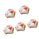 5 Piece Micro Landscape Mini Resin Bonsai DIY Flower Pot Decor Dog Sofa