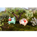 5Piece Micro Landscape Mini Resin Bonsai DIY Flower Pot Decor Green Dog Sofa