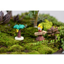 5 Piece Micro Landscape Mini Resin Bonsai Flower Pot Decor Forest Tour Sign