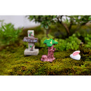 5 Piece Micro Landscape Mini Resin Bonsai DIY Flower Pot Decor Coconut Trees