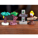 5 Piece Micro Landscape Mini Resin Bonsai DIY Flower Pot Decor Stump Trees