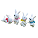Hand Painted Micro Landscape Mini Resin Miniature Bonsai DIY Flower Pot Decor Rabbit Statue Home Garden Decor Ornaments Pack of 4PCS White