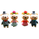 4 Piece Micro Landscape Mini Resin Bonsai DIY Garden Decor Lovely Bears