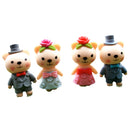 4 Piece Micro Landscape Mini Resin Bonsai DIY Garden Decor Lovely Bears