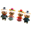 4 Piece Micro Landscape Mini Resin Bonsai DIY Garden Decor Lovely Bears