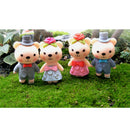 4 Piece Micro Landscape Mini Resin Bonsai DIY Garden Decor Lovely Bears