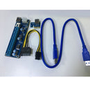 USB 3.0 PCIE Express 1x To 16x Extender Riser Adapter Set Card & Power Cable