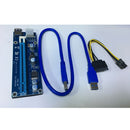 USB 3.0 PCIE Express 1x To 16x Extender Riser Adapter Set Card & Power Cable