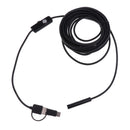 8mm 3 In 1 USB Waterproof Inspection Camera for Android & PC 5m
