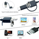 8mm 3 In 1 USB Waterproof Inspection Camera for Android & PC 2m