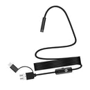 8mm 3 In 1 USB Waterproof Inspection Camera for Android & PC 2m