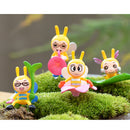 4Pieces Micro Landscape Decor Resin Animal Ornament Garden DIY Bees