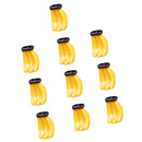 Durable Micro Landscape Resin Miniature Fruit Ornament Garden DIY Banana Statue Home Garden Outdoor Decor Ornaments Pack of 10PCS