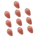 Durable Micro Landscape Resin Miniature Fruit Ornament Garden DIY Strawberry Statue Home Garden Outdoor Decor Ornaments Pack of 10PCS Pink
