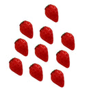 Durable Micro Landscape Resin Miniature Fruit Ornament Garden DIY Strawberry Statue Home Garden Outdoor Decor Ornaments Pack of 10PCS Red