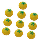 Durable Micro Landscape Resin Miniature Fruit Ornament Garden DIY Tomato Statue Home Garden Outdoor Decor Ornaments Pack of 10PCS Yellow