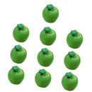 Durable Micro Landscape Resin Miniature Fruit Ornament Garden DIY Apple Statue Home Garden Outdoor Decor Ornaments Pack of 10PCS Green