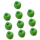 Durable Micro Landscape Resin Miniature Fruit Ornament Garden DIY Apple Statue Home Garden Outdoor Decor Ornaments Pack of 10PCS Green