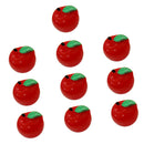 Durable Micro Landscape Resin Miniature Fruit Ornament Garden DIY Apple Statue Home Garden Outdoor Decor Ornaments Pack of 10PCS Red