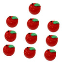 Durable Micro Landscape Resin Miniature Fruit Ornament Garden DIY Apple Statue Home Garden Outdoor Decor Ornaments Pack of 10PCS Red