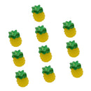 Durable Micro Landscape Resin Miniature Fruit Ornament Garden DIY Pineapple Statue Home Garden Outdoor Decor Ornaments Pack of 10PCS