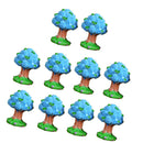 Durable Micro Landscape Resin Miniature Ornament Garden DIY Apple Tree Statue Home Garden Outdoor Decor Pack of 10PCS Blue