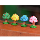 Durable Micro Landscape Resin Miniature Ornament Garden DIY Apple Tree Statue Home Garden Outdoor Decor Pack of 10PCS Blue