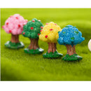 Durable Micro Landscape Resin Miniature Ornament Garden DIY Apple Tree Statue Home Garden Outdoor Decor Pack of 10PCS Pink
