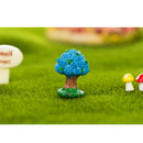 Durable Micro Landscape Resin Miniature Ornament Garden DIY Apple Tree Statue Home Garden Outdoor Decor Pack of 10PCS Pink