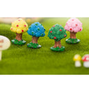 Durable Micro Landscape Resin Miniature Ornament Garden DIY Apple Tree Statue Home Garden Outdoor Decor Pack of 10PCS Pink