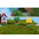 Durable Micro Landscape Resin Miniature Ornament Garden DIY Apple Tree Statue Home Garden Outdoor Decor Pack of 10PCS Green